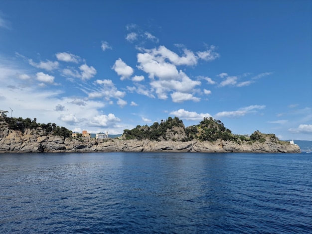 Falaises de Portofino depuis la mer