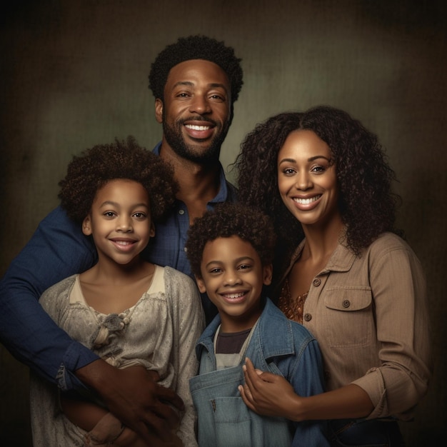 Famille afro-américaine haute qualité 4k ultra hd