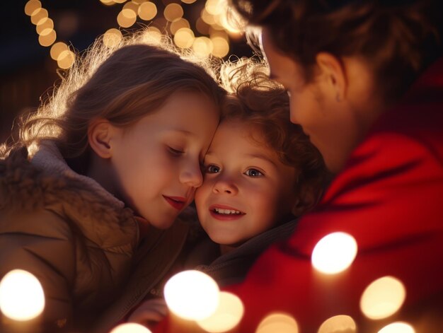 La famille aime fêter la veille de Noël ensemble.