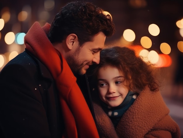 La famille aime fêter la veille de Noël ensemble.