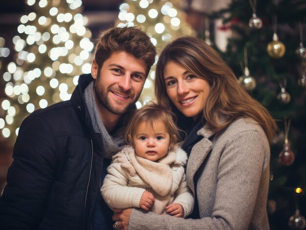 La famille aime fêter la veille de Noël ensemble.