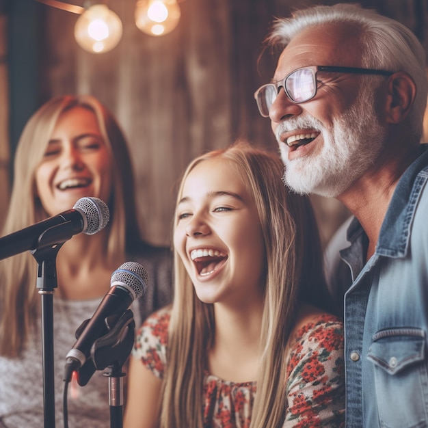 la famille chante une chanson