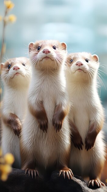 Photo une famille de chats est née