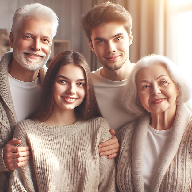 Une famille heureuse