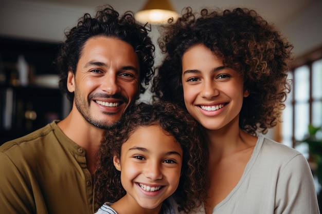 Une famille joyeuse de la classe supérieure du Brésil