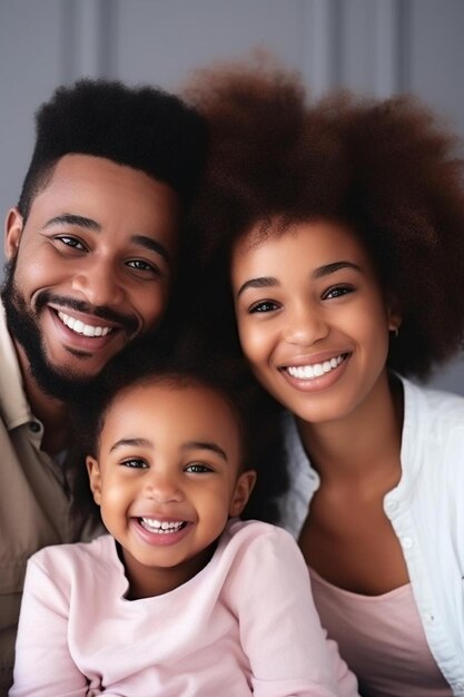 Photo une famille pose pour une photo avec un homme et une femme