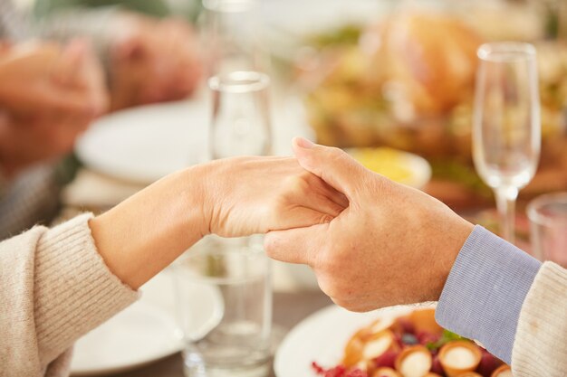 Famille, séance, dîner, table