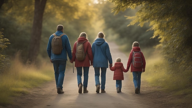 La famille va se promener