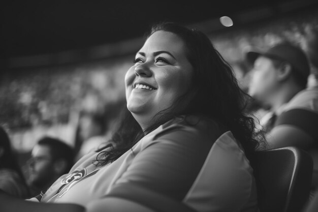 Fans de football féminin brésilien dans un stade de la Coupe du monde soutenant l'équipe nationale