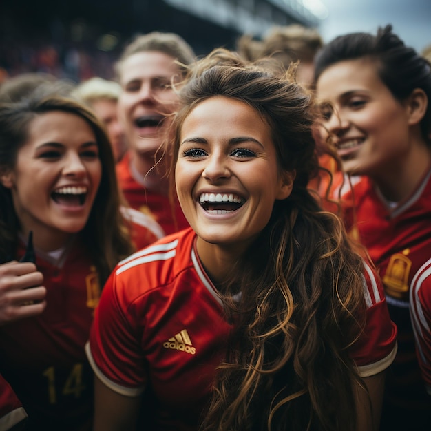 Les fans de football féminines jouent à la Coupe du monde de football féminin professionnel