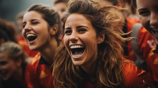 Les fans de football féminines jouent à la Coupe du monde de football féminin professionnel