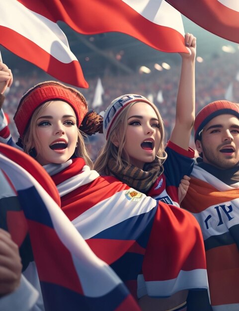 Photo les fans de football féminines