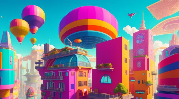 Une fantaisie urbaine aux couleurs de l'arc-en-ciel