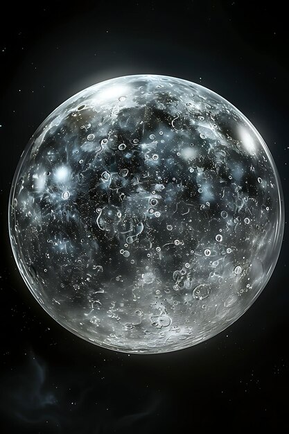 Fantastique bulle de pierre de lune scintillante avec une texture d'art de prisme éblouissante