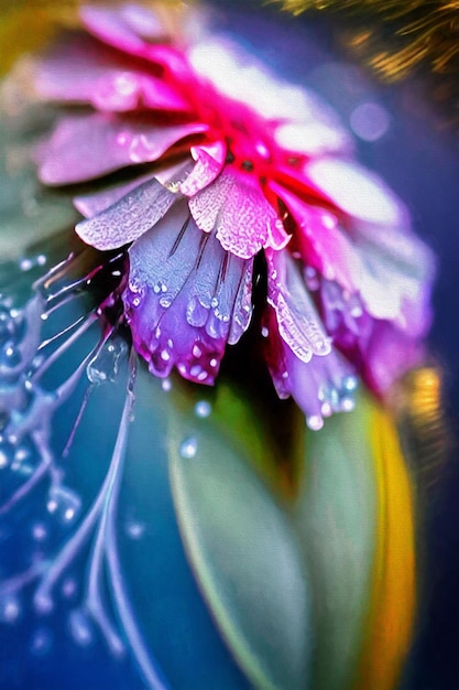 Fantastique fleur macro avec bokeh Illustration