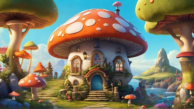 Fantasy du village des champignons