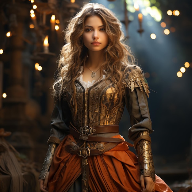 Fantasy Medieval Fashion Lookbook Personnage Féminin