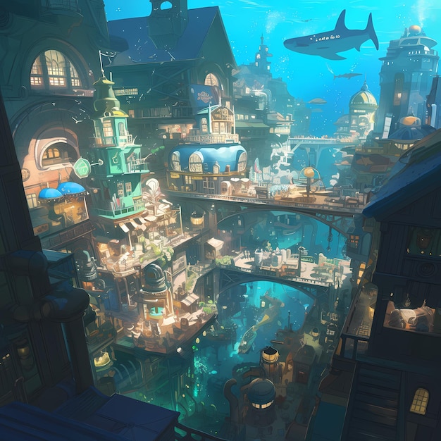 Fantasy Steampunk sous-marine Un monde sous la surface