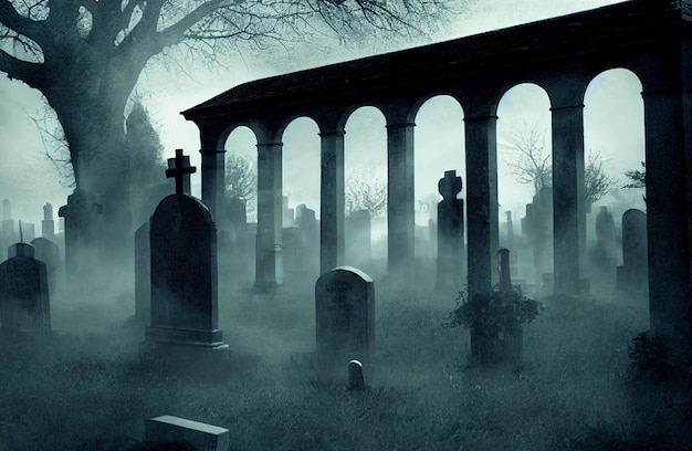 Fantômes et fantômes dans le cimetière