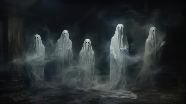 Photo les fantômes d'halloween sont des papiers peints en hd.