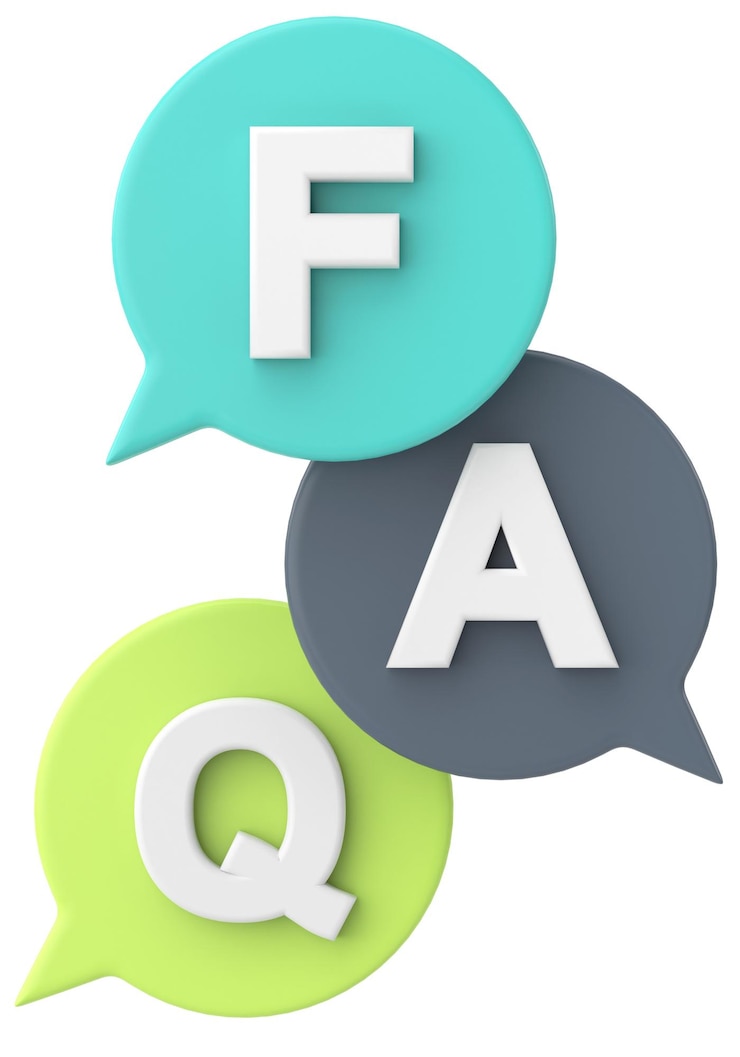 Photo faq foire aux questions illustration 3d