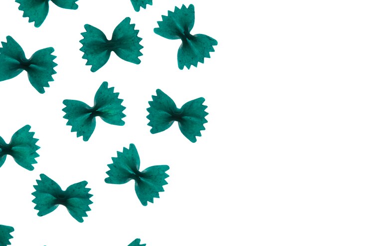 Photo farfalle à la spiruline ou à la chlorelle