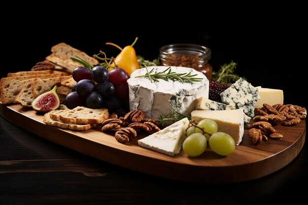 Farine de fromage sur planche de bois