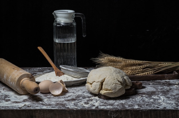 Farine Et Oeufs Au Tableau