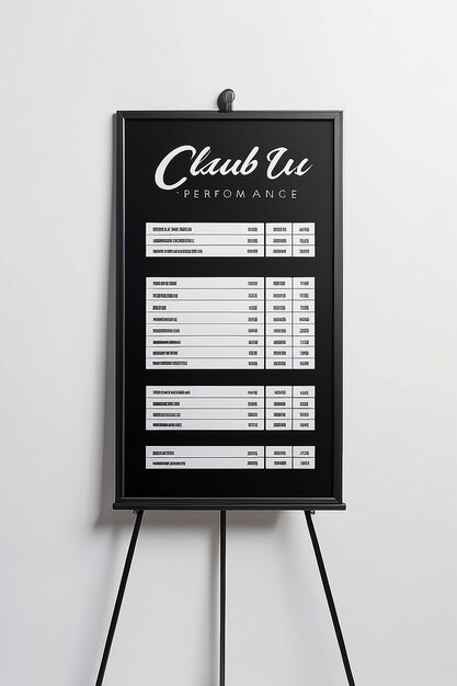 FarmtoTable Restaurant Menu saisonnier Signage Mockup avec un espace blanc vide pour placer votre conception