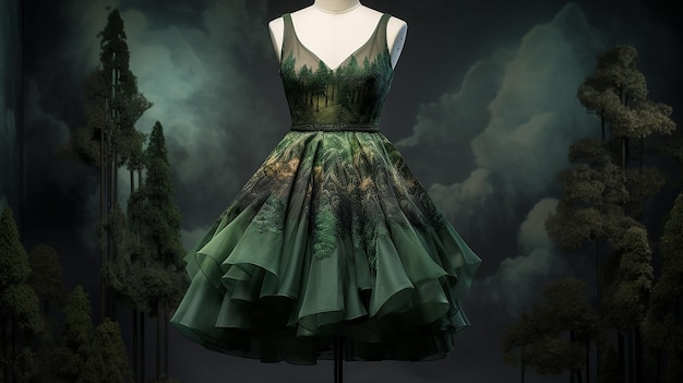 Photo fashion_cocktail_dress_inspiré_par_coniferous_beautif