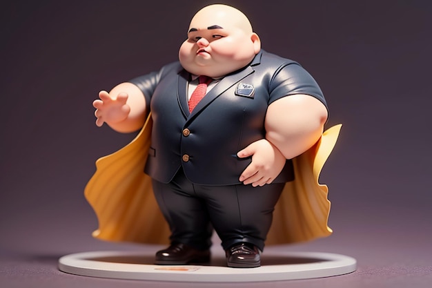 Fat Boy Cartoon Character Styling Anime Style Fat Wallpaper Background Model Character Rendering