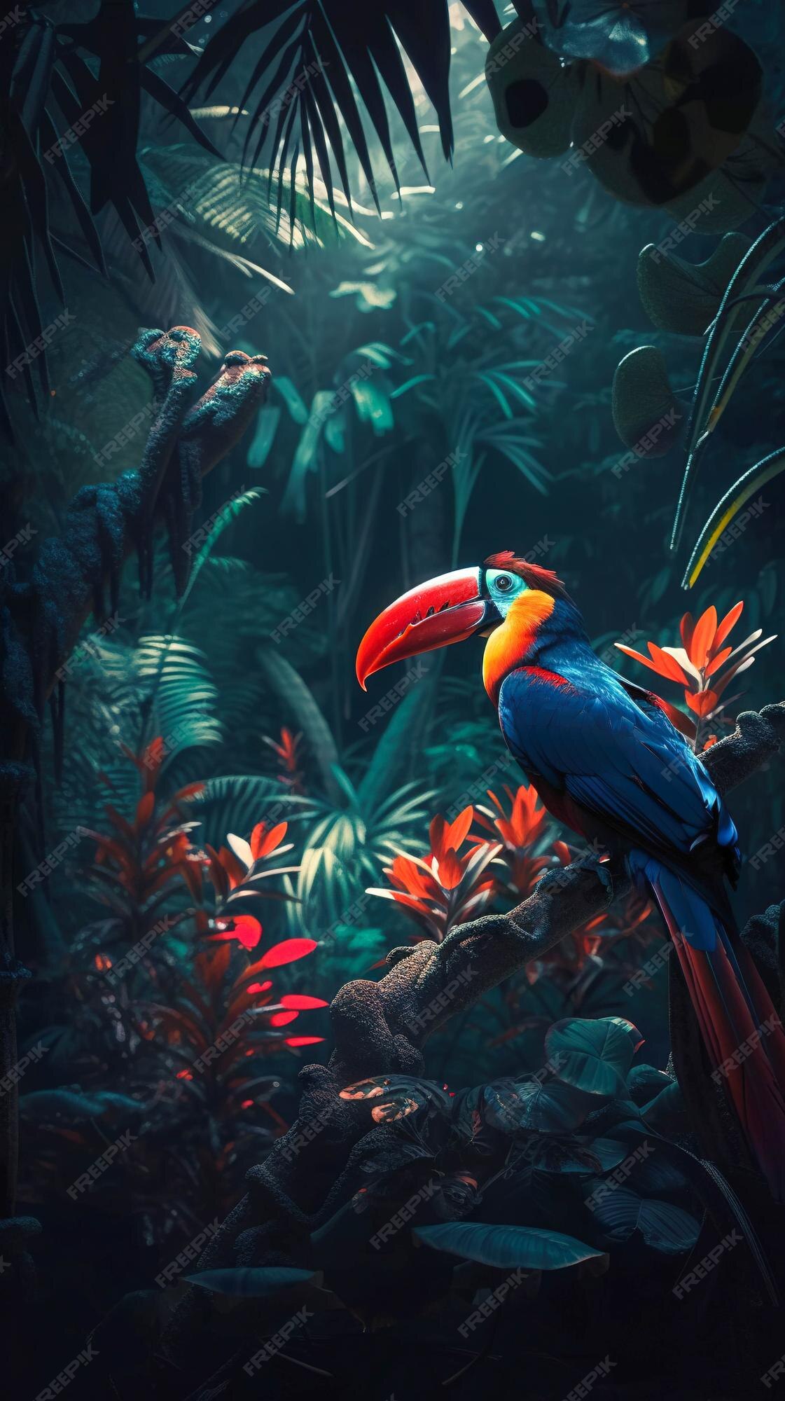 La Faune Du Costa Rica Toucan Assis Sur La Branche Dans La Végétation