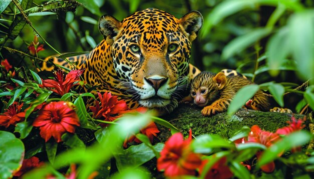 Photo la faune dynamique et diversifiée de la forêt amazonienne