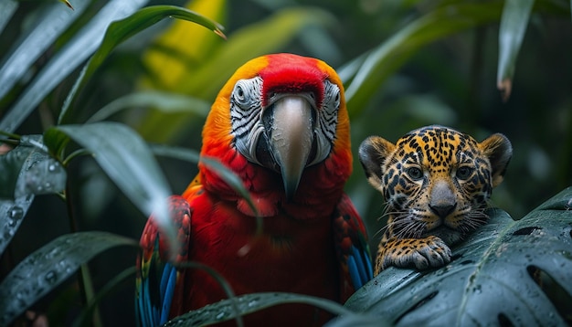 Photo la faune dynamique et diversifiée de la forêt amazonienne