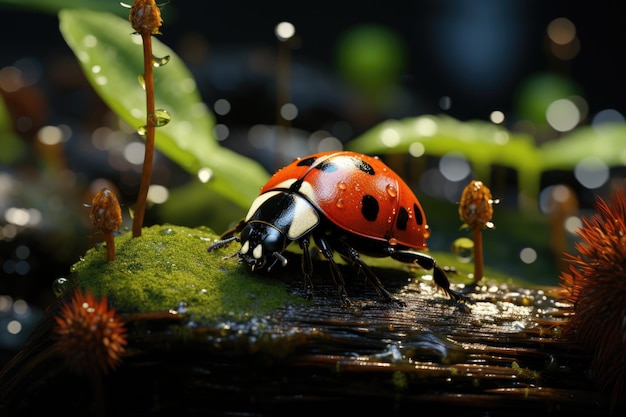 La faune de la forêt tropicale de Ladybug est dynamique 4K Ultra HD ar 32 styliser 750 v 52 ID d'emploi 78d729d33e594a6a91a4910a1def76b1