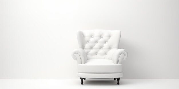 Photo fauteuil blanc isolé