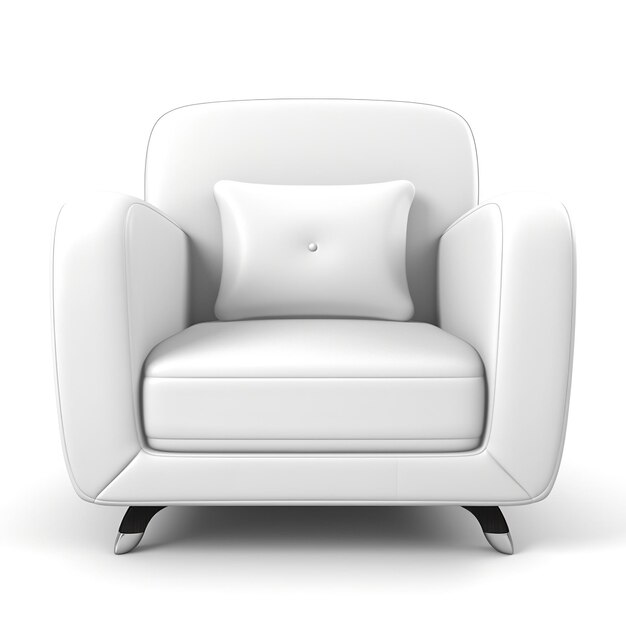 Photo fauteuil blanc tendance meubles intérieur élément isolé sur fond blanc