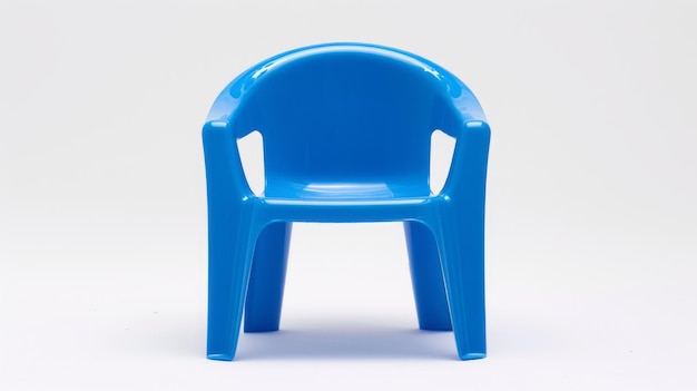 fauteuil bleu sur fond blanc