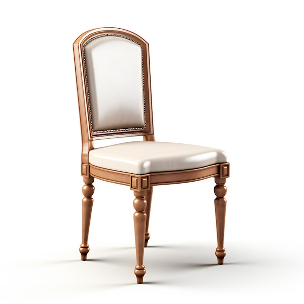 Fauteuil classique isolé sur fond blanc