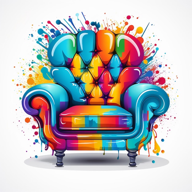 Un fauteuil coloré