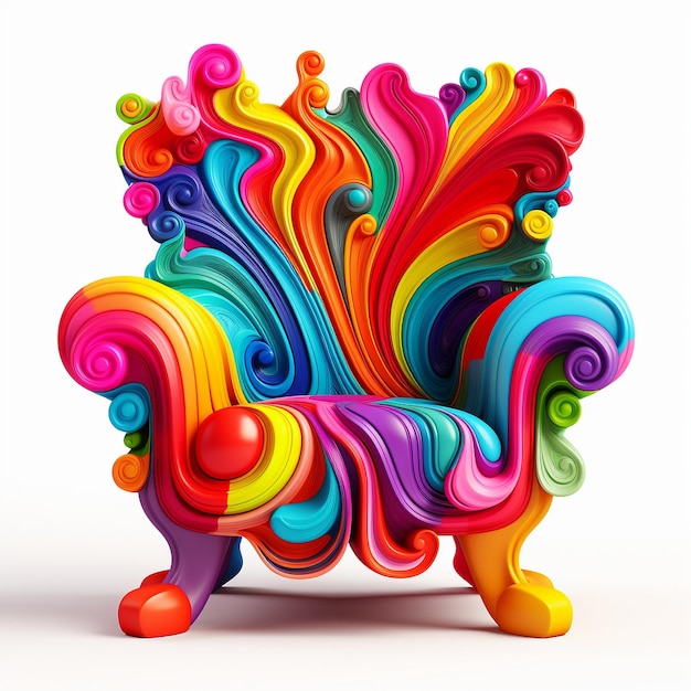 Un fauteuil coloré