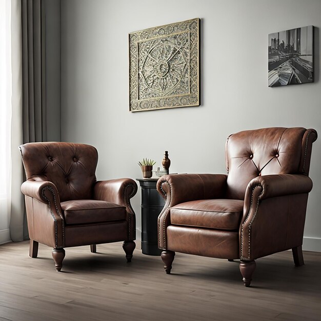 Fauteuil confortable de luxe très sophistiqué fauteuil doux moderne généré par l'IA