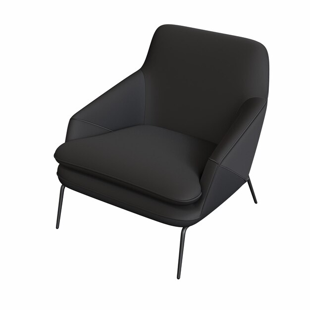 fauteuil isolé sur fond blanc meubles intérieurs illustration 3D cg rendu