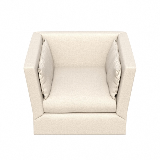 fauteuil isolé sur fond blanc, mobilier d'intérieur, illustration 3D, rendu cg