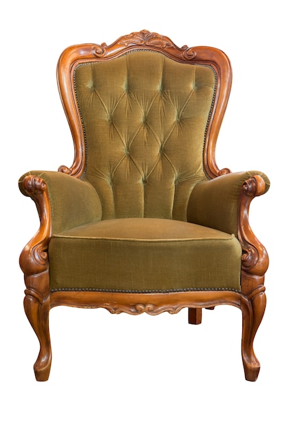 Fauteuil isolé sur fond blanc.