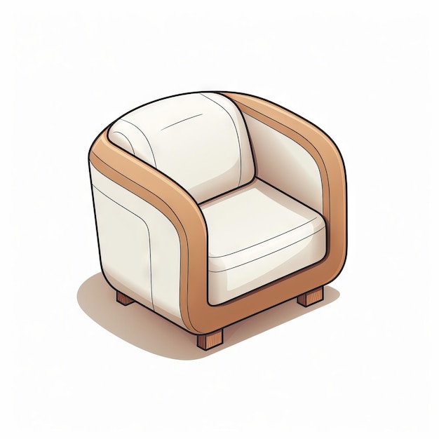 Fauteuil isolé isométrique