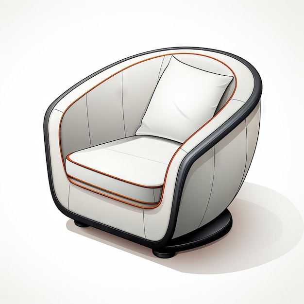 Fauteuil isolé isométrique