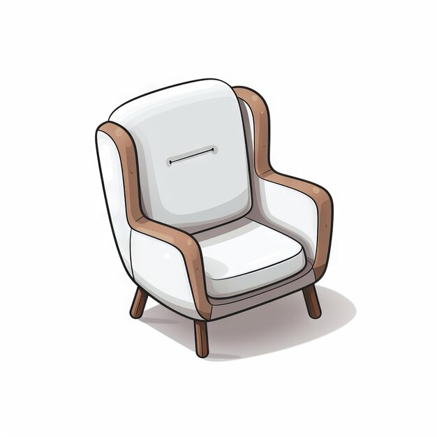 Photo fauteuil isolé isométrique
