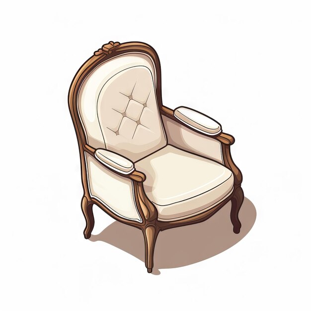 Fauteuil isolé isométrique