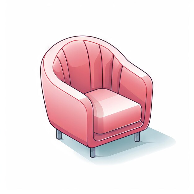 Fauteuil isolé isométrique